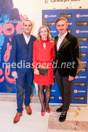  Danilo Rošker, direktor SNG Maribor;  Alenka  Lukić, prof. za oblikovanje na Srednji šoli za oblikovanje MB;  Marko Lukić, lastnik in direktor družbe Lumar IGPremiera Clugovega baletnega spektakla Faust v SNG Maribor