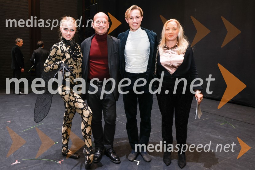  Mina Radaković, baletna plesalka;  Maurizio Buffone;  Davide Buffone, baletni plesalec;  Carola BuffonePremiera Clugovega baletnega spektakla Faust v SNG Maribor