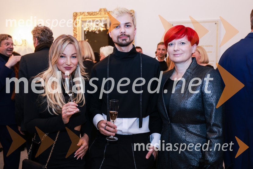  Nika  Čukur,  ShowRoom events;  David Hojnik, modni oblikovalec DH fashion;  Valerija Grubelnik, Cvetličarna GrubelnikPremiera Clugovega baletnega spektakla Faust v SNG Maribor