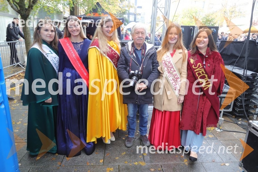  Patricija Peklar, 7. Cerkvenjaška vinska kraljica;  Maruša Mukenauer, Mariborska vinska kraljica 2023;  Monika Narat, 12. vinska krljica Svete Helene;  Rade  Bakračevič, častni konzul republike Srbije;  Anja Kelc, vinska kraljica občine Starše;  Eva Valdhuber, svečinska vinska kraljicaMartinovanje v Mariboru 2023