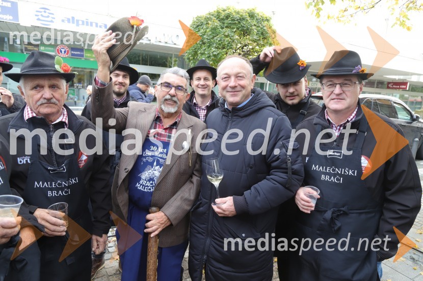  Alojz  Jenuš - Slavek, outar in brač iz Malečnika;  Stane Kocutar, mestni viničar, skrbnik Stare trte, novinar Radia Maribor, zgodovinarMartinovanje v Mariboru 2023
