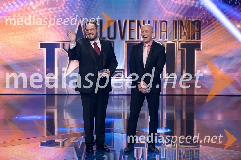  Sašo Stare, stand up komik, voditelj;  Peter Poles, televizijski voditeljSlovenija ima talent 2023, druga polfinalna oddaja