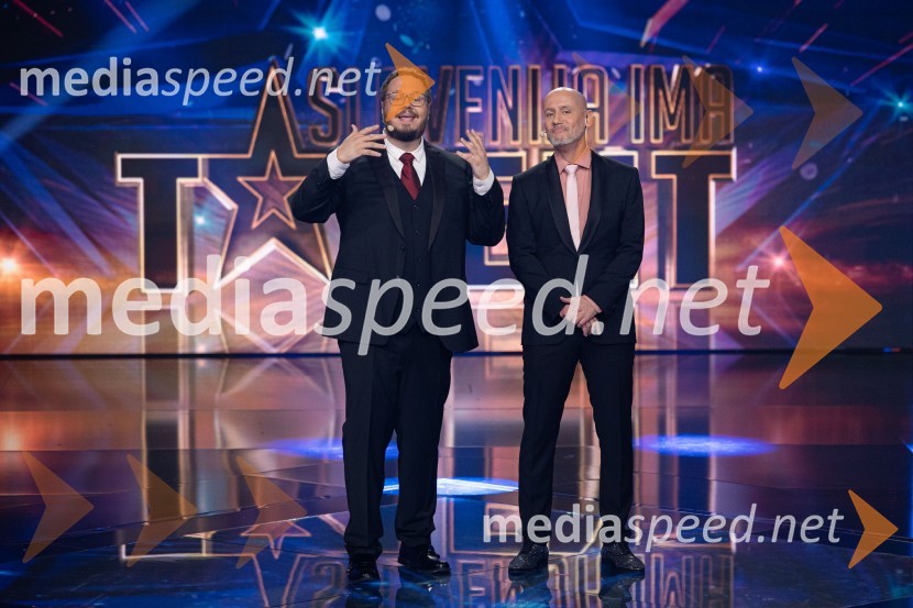  Sašo Stare, stand up komik, voditelj;  Peter Poles, televizijski voditeljSlovenija ima talent 2023, druga polfinalna oddaja
