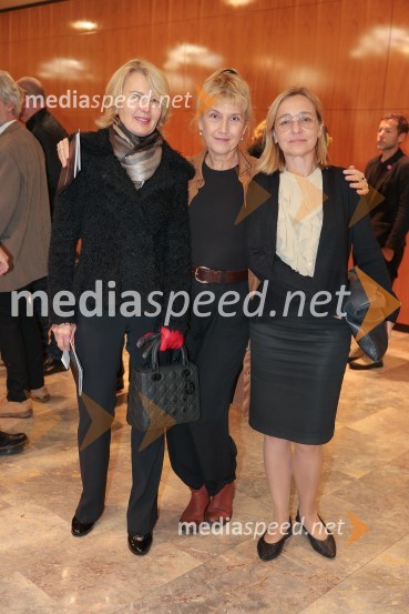  Nevenka Črešnar Pergar, lastnica in direktorica podjetja NP Consulting;  Barbara Hieng Samobor, direktorica in umetniška vodja MGL; dr. Alja  Brglez, šefinja kabineta bivšega predsednika RSArzenik in stare čipke, premiera