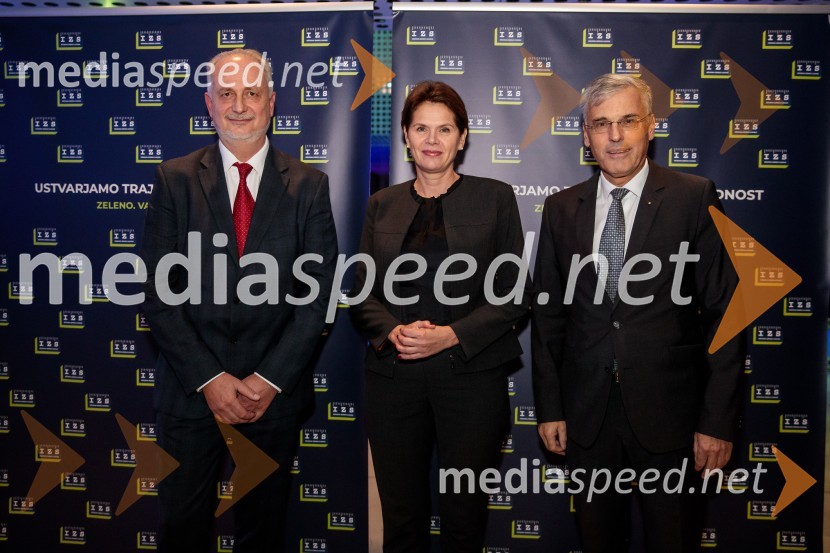 dr. Vojkan Jovičić, inženir; mag. Alenka Bratušek, Ministrica za infrastrukturo; mag. Črtomir Remec,  predsednik Inženirske zbornice SlovenijeDan inženirske zbornice Slovenije