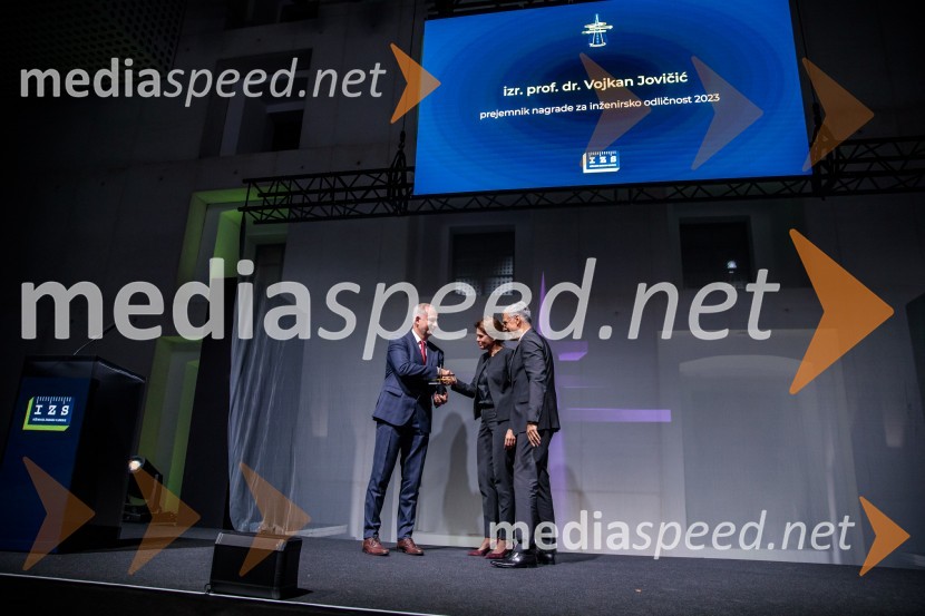 dr. Vojkan Jovičić, inženir; mag. Alenka Bratušek, Ministrica za infrastrukturo; mag. Črtomir Remec,  predsednik Inženirske zbornice SlovenijeDan inženirske zbornice Slovenije