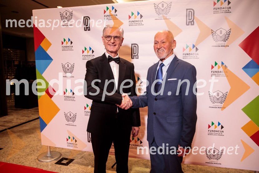  Franjo Bobinac, podpredsednik in generalni direktor za globalni marketing, Hisense International., predsednik Rokometne zveze Slovenije;  Miroslav Cerar, nekdanji gimnastičar, nekdanji predsednik Odbora za podeljevanje Bloudkovih priznanjPrimož Roglič predal naziv botra, dobrodelna prireditev Olimpijskega komiteja Slovenije