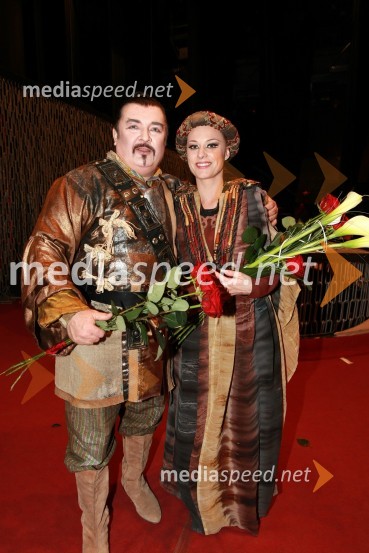 Sabina Cvilak in Janez Lotrič, operna pevcaPremiera opere Turandot v SNG Maribor