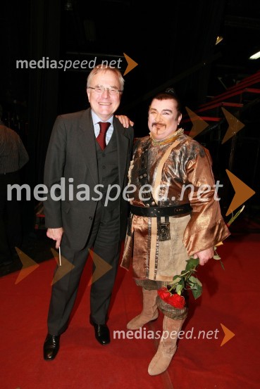 Kristijan Ukmar, ravnatelj SNG opera in balet Ljubljana ter Janez Lotrič, operni pevecPremiera opere Turandot v SNG Maribor