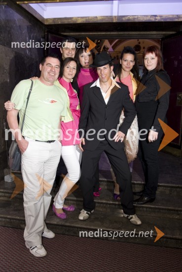 Günter Kržišnik, organizator Miss ski jump, Teja Lazar, Tomaž Skeledžija, Simona Pirnat, Matej Konštantin, kandidat Mister Casino Kongo 2008, Simona Lampe, modna oblikovalka in Jana PolenčičMiss športa Slovenije 2009