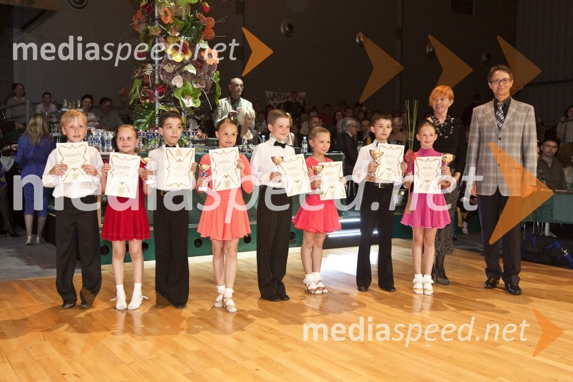 Finalisti v kategoriji mlajših pionirjevDržavno prvenstvo v latinskoameriških plesih in podelitev nagrad Povodni mož 2008
