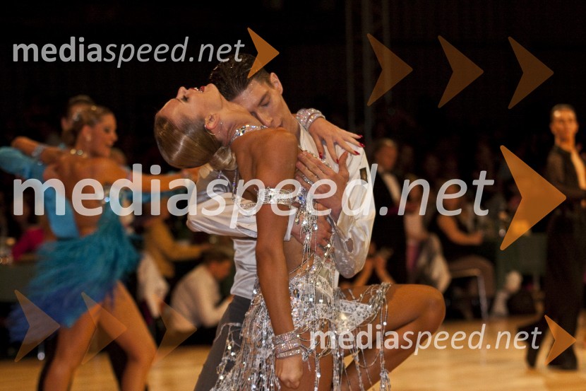 Miha Vodičar in Nadiya Bychkova (PK Fredi)Državno prvenstvo v latinskoameriških plesih in podelitev nagrad Povodni mož 2008