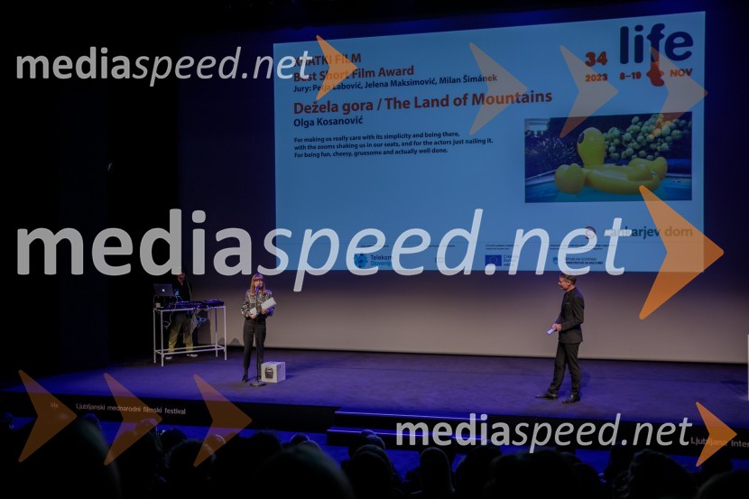  Olga Kosanović, režiserka;  Saša Krajnc, TV Voditelj, RTV34. LIFFE, zaključek ljubljanskega filmskega festivala