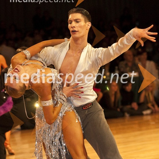 Miha Vodičar in Nadiya Bychkova (PK Fredi)Državno prvenstvo v latinskoameriških plesih in podelitev nagrad Povodni mož 2008