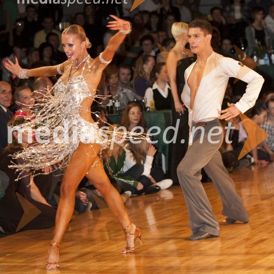 Miha Vodičar in Nadiya Bychkova (PK Fredi)Državno prvenstvo v latinskoameriških plesih in podelitev nagrad Povodni mož 2008