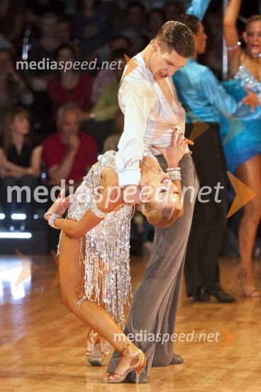 Miha Vodičar in Nadiya Bychkova (PK Fredi)Državno prvenstvo v latinskoameriških plesih in podelitev nagrad Povodni mož 2008