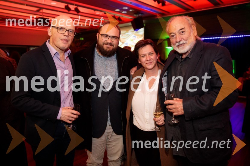  Simon Popek, programski direktor, festival LIFFe;  Žiga Virc, slovenski režiser;  Iza Strehar, dramatičarka in scenaristka;  Karpo Godina, režiser34. LIFFE, zaključek ljubljanskega filmskega festivala