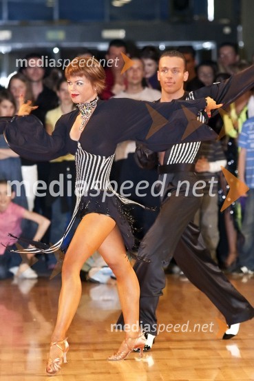Kristijan Burazer in Martina Plohl (PK Urška)Državno prvenstvo v latinskoameriških plesih in podelitev nagrad Povodni mož 2008