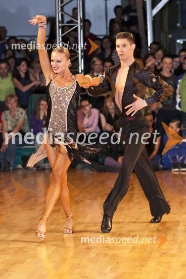 Miha Vodičar in Nadiya Bychkova (PK Fredi)Državno prvenstvo v latinskoameriških plesih in podelitev nagrad Povodni mož 2008