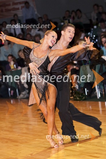 Miha Vodičar in Nadiya Bychkova (PK Fredi)Državno prvenstvo v latinskoameriških plesih in podelitev nagrad Povodni mož 2008
