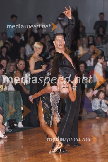 Miha Vodičar in Nadiya Bychkova (PK Fredi)Državno prvenstvo v latinskoameriških plesih in podelitev nagrad Povodni mož 2008