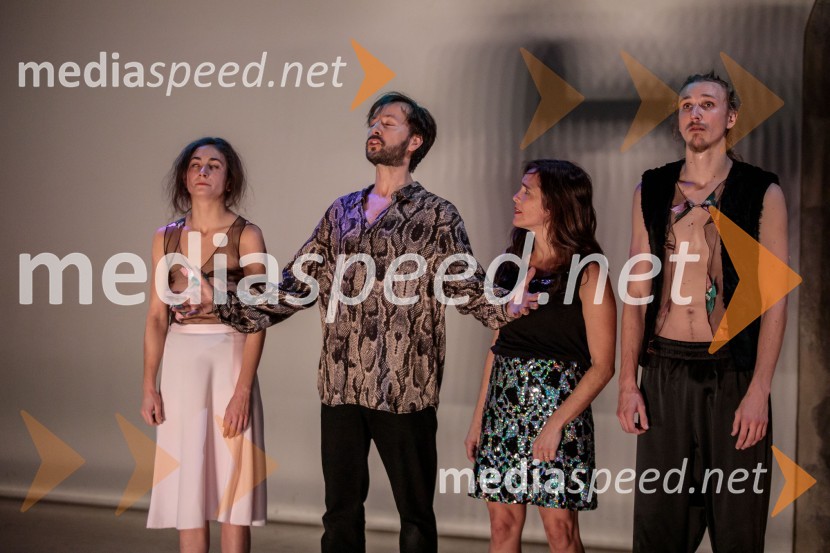  Kristýna Peldová, plesalka in koreografinja;  Milan Tomášik, plesalec;  Agostina D’Alessandro, plesalka;  Žigan Krajnčan, igralec, plesalec, koreografEno samo telo ni dovolj, premiera plesne predstave