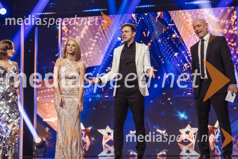  Marjetka Vovk, pevka, duo Maraaya;  Lado Bizovičar, igralec;  Peter Poles, televizijski voditeljSlovenija ima talent 2023, tretja polfinalna oddaja