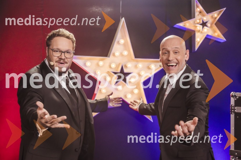  Sašo Stare, stand up komik, voditelj;  Peter Poles, televizijski voditeljSlovenija ima talent 2023, tretja polfinalna oddaja