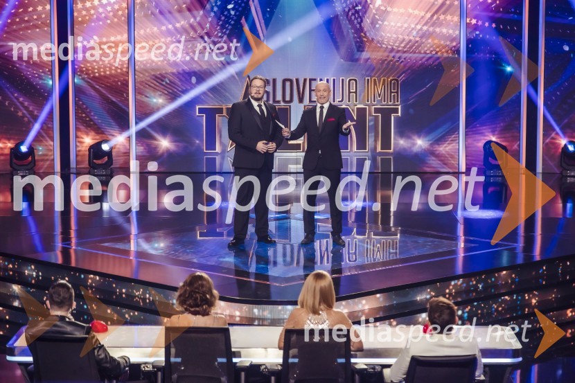  Sašo Stare, stand up komik, voditelj;  Peter Poles, televizijski voditeljSlovenija ima talent 2023, tretja polfinalna oddaja
