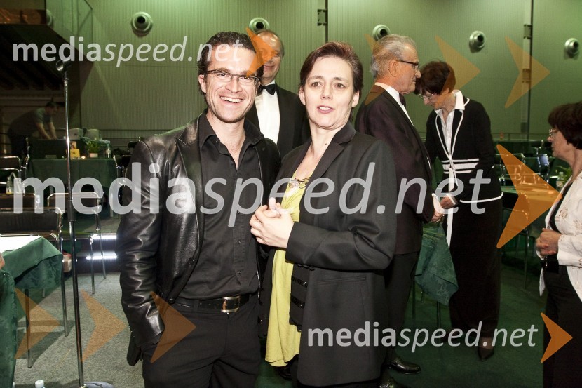 Andrej Škufca, nekdanji plesalec in Nataša Ambrož, sodnicaDržavno prvenstvo v latinskoameriških plesih in podelitev nagrad Povodni mož 2008