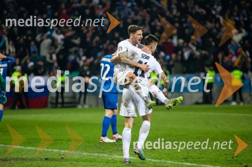  Erik Janža, nogometaš, Slovenija;  Benjamin Šeško, nogometaš, SlovenijaKvalifikacije za nogometno EP: Slovenija- Kazahstan