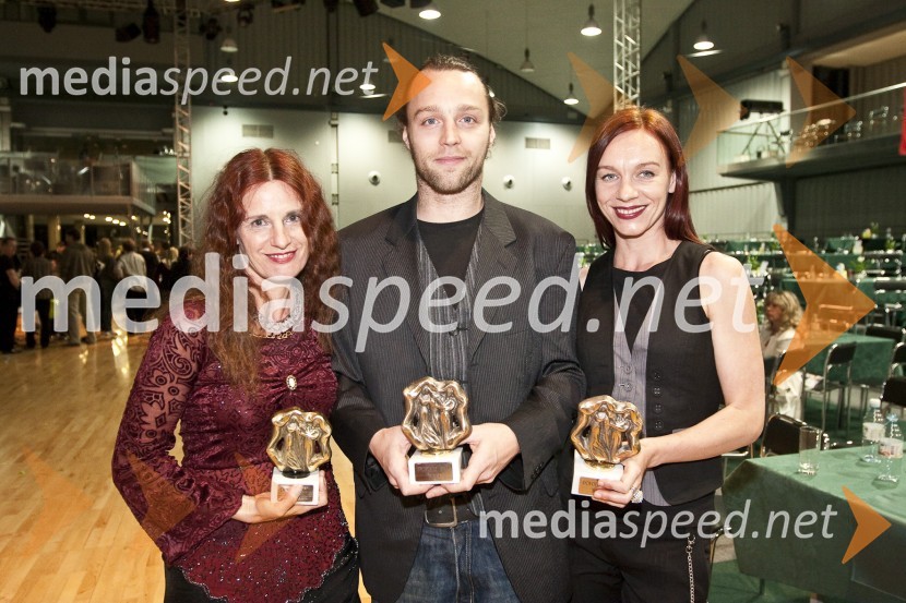 Jasna Knez, legenda slovenskega sodobnega plesa ter Gregor Luštek in Rosana Hribar, plesalca sodobnega plesaDržavno prvenstvo v latinskoameriških plesih in podelitev nagrad Povodni mož 2008