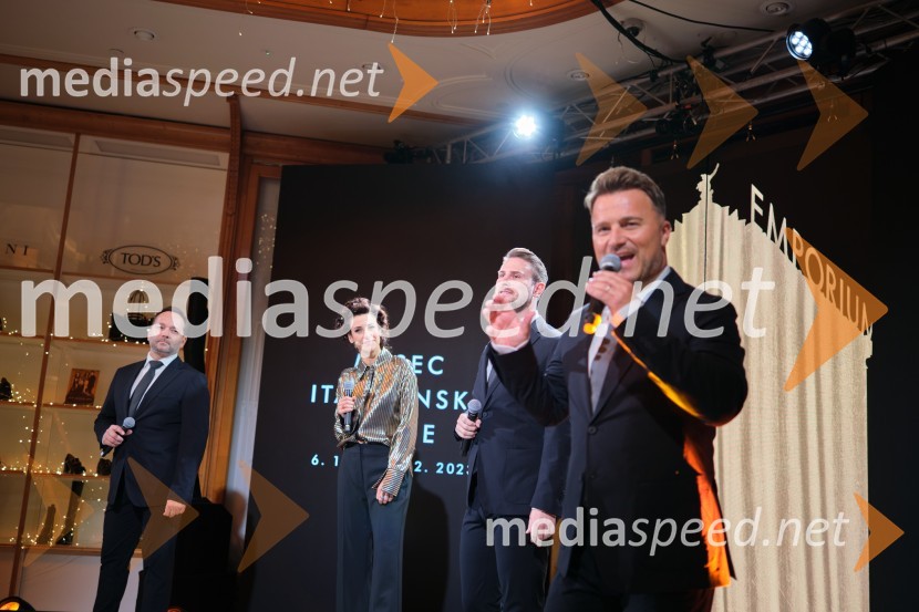  Aljaž Farasin, operni pevec;  ... ;  Gregor Ravnik, pevec;  Matjaž Robavs, operni pevecMesec italijanske mode v Galeriji Emporium