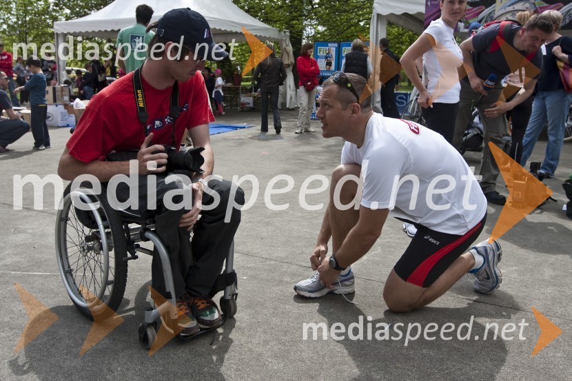 Gal Jaklič, paraolimpijec in Jure Košir, nekdanji alpski smučarFormaraton, dobrodelni tek