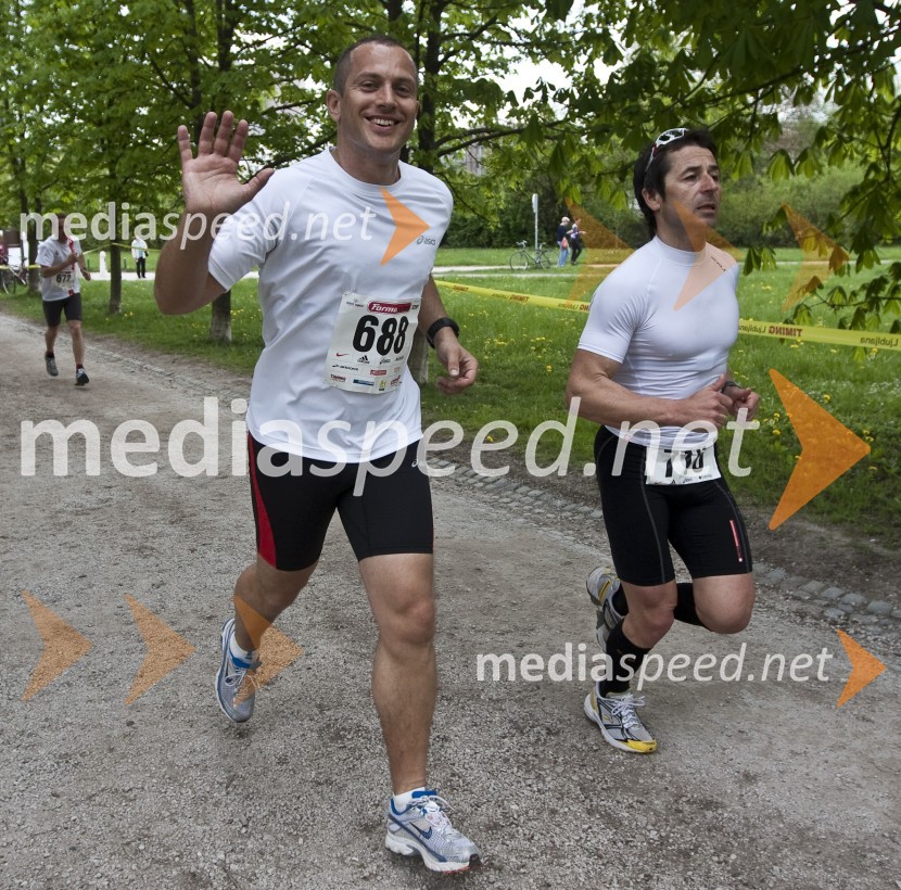 Jure Košir, nekdanji alpski smučar in Jože Kojc, triatlonecFormaraton, dobrodelni tek