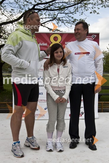 Jure Košir, nekdanji alpski smučar in Zoran Jankovič, župan LjubljaneFormaraton, dobrodelni tek