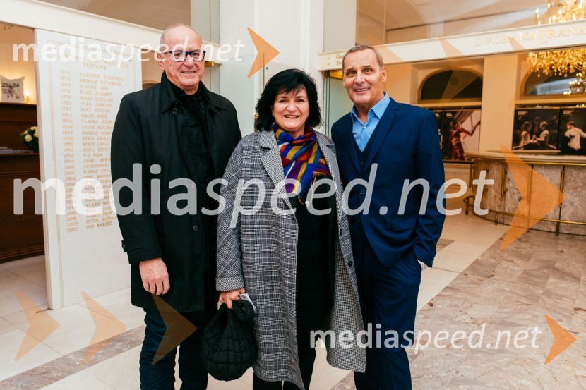  Marko Zoran, Z & Z, d.o.o.;  Mojca Jan Zoran, vodja sektorja za umetnost, Ministrstvo za kulturo;  Danilo Rošker, direktor SNG MariborPremiera Prometej: ena lepa apokalipsa v SNG Maribor