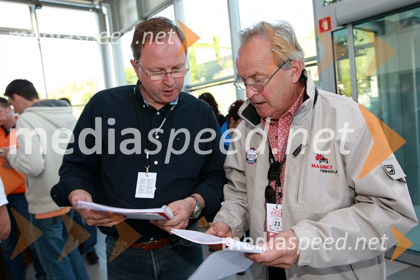 Andrej Malgaj, lastnik podjetja Avtohiša Malgaj in njegov oče Franc Malgaj, ustanovitelj podjetja Avtohiša MalgajSrečanje članov Porsche klub Slovenija