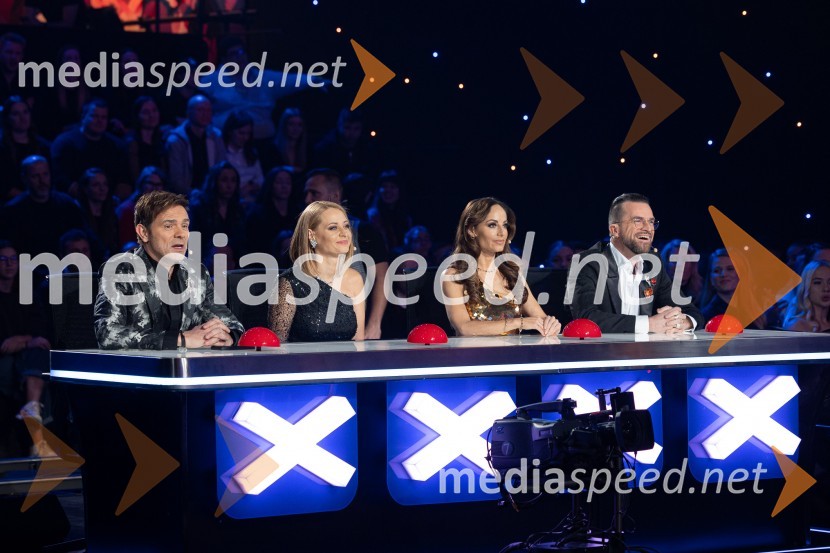  Lado Bizovičar, igralec;  Marjetka Vovk, pevka, duo Maraaya;  Ana Klašnja, balerina;  Andrej Škufca, štirikratni svetovni plesni prvak in plesni sodnikSlovenija ima talent 2023, četrta polfinalna oddaja