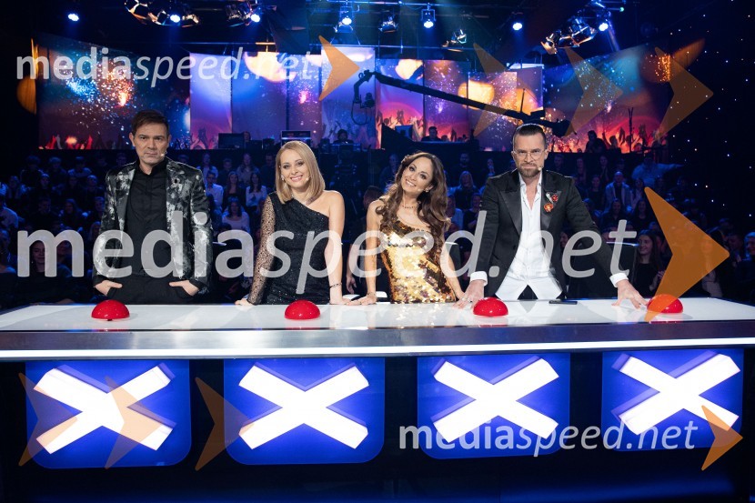  Lado Bizovičar, igralec;  Marjetka Vovk, pevka, duo Maraaya;  Ana Klašnja, balerina;  Andrej Škufca, štirikratni svetovni plesni prvak in plesni sodnikSlovenija ima talent 2023, četrta polfinalna oddaja