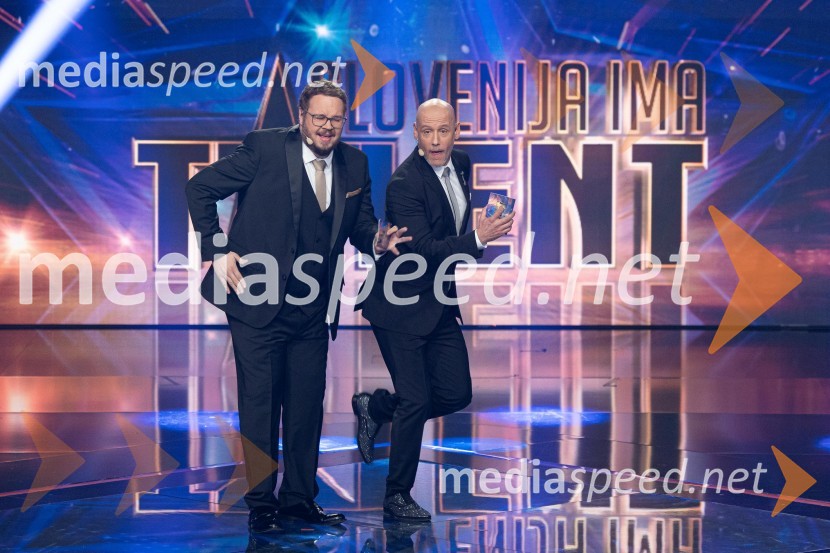  Sašo Stare, stand up komik, voditelj;  Peter Poles, televizijski voditeljSlovenija ima talent 2023, četrta polfinalna oddaja
