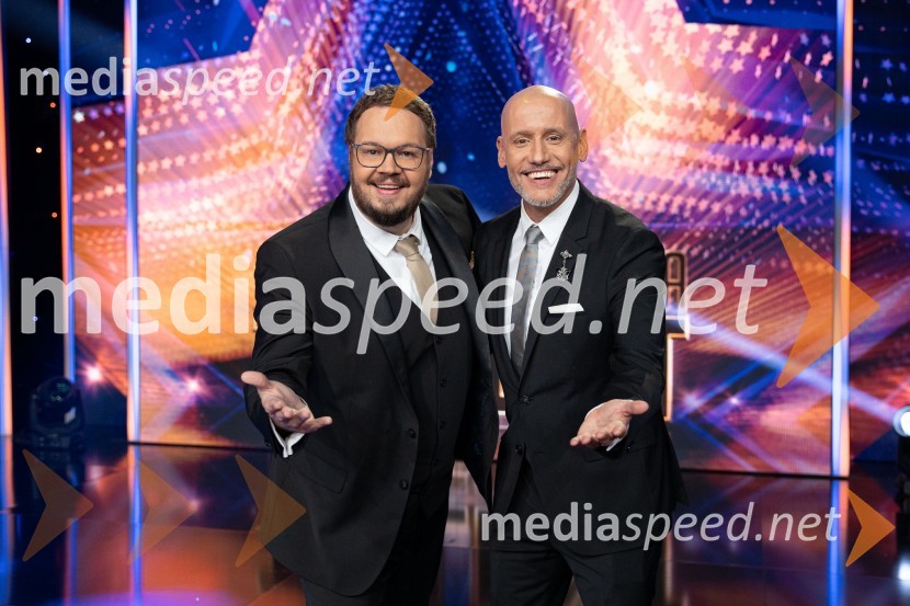  Sašo Stare, stand up komik, voditelj;  Peter Poles, televizijski voditeljSlovenija ima talent 2023, četrta polfinalna oddaja