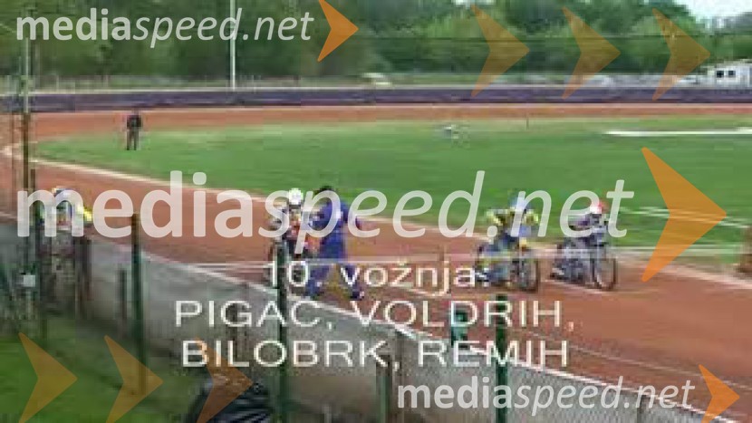 10. vožnja:
Matic Voldrih, Aljoša Remih, Nikola Pigac, Marjan BilobrkSPEEDWAY, Državno prvenstvo mladincev 2009, 3. dirka