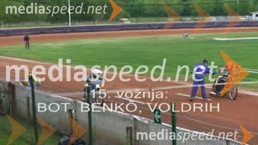 15. vožnja:
Matic Voldrih, Roland Benko, Dalibor BotSPEEDWAY, Državno prvenstvo mladincev 2009, 3. dirka