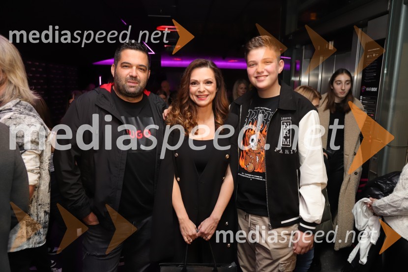  Dejan Bojič;  Natalija Verboten, pevka;  Maks Bojič20 let spominov, VIP premiera dokumentarnega filma o plesni šoli Sebastian