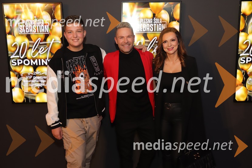  Maks Bojič;  Sebastian Podgornik, pevec in plesalec;  Natalija Verboten, pevka20 let spominov, VIP premiera dokumentarnega filma o plesni šoli Sebastian