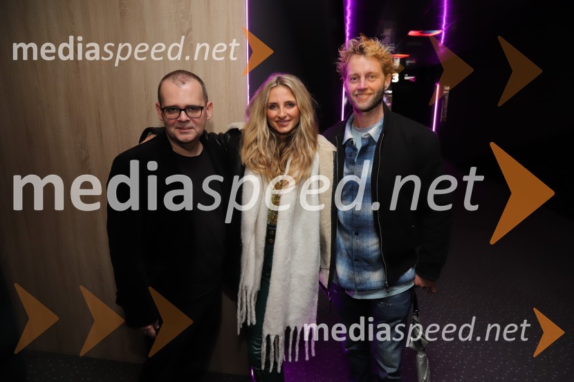  Alan Kavčič, predstavnik za odnose z javnostmi SNG Maribor;  Gordana Grandošek Whiddon, plesalka, lastnica blagovne znamke GGW;  Trent  Whiddon, plesalec20 let spominov, VIP premiera dokumentarnega filma o plesni šoli Sebastian