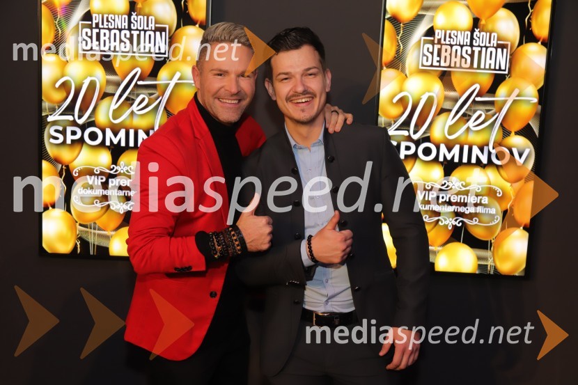  Sebastian Podgornik, pevec in plesalec;  ... 20 let spominov, VIP premiera dokumentarnega filma o plesni šoli Sebastian