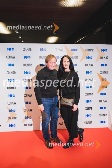  Bojan Križaj, nekdanji smučar;  Špela Križaj100-letnica blagovne znamke Colmar