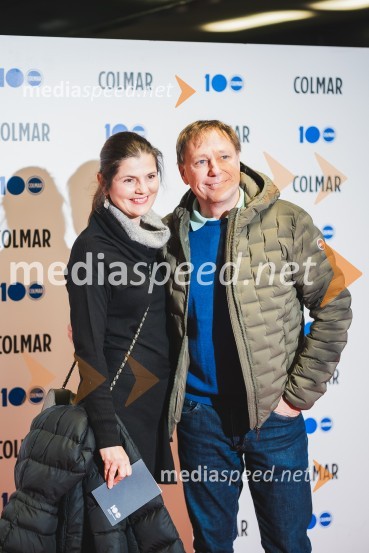  Snežana Mladič Lešnik; dr.  Blaž  Lešnik, predsednik Zveze učiteljev in trenerjev smučanja Slovenije100-letnica blagovne znamke Colmar